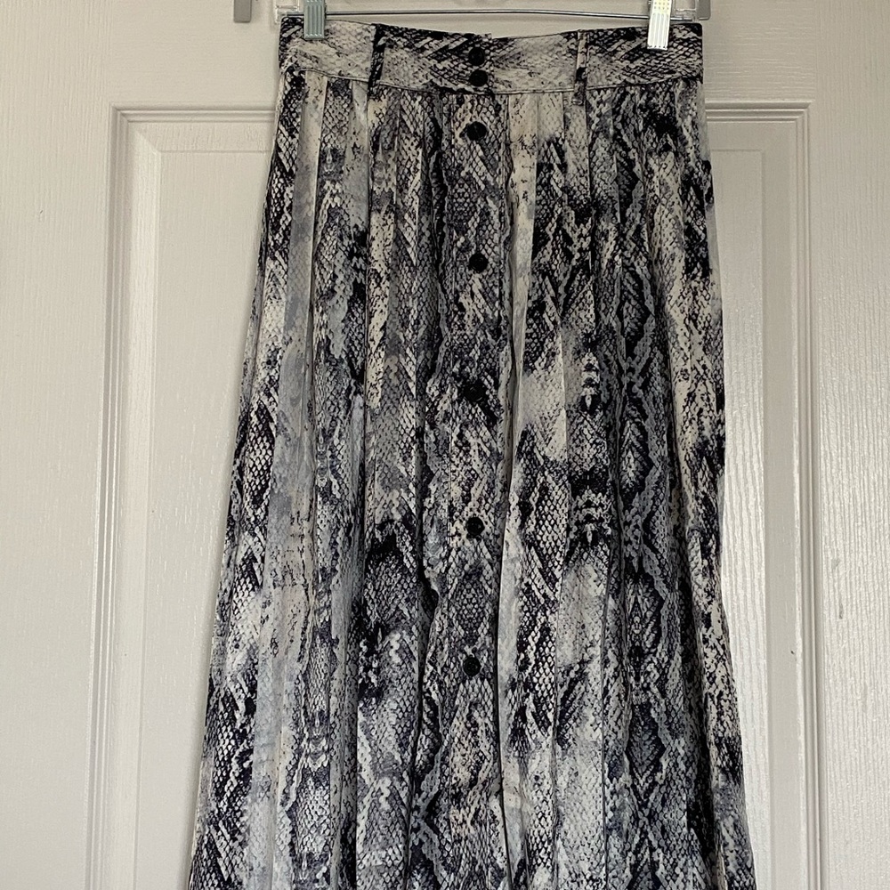 4 for $25 Snake Print Pleated Skirt